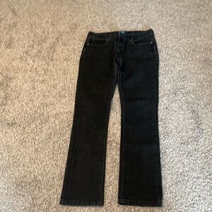 Old Navy black skinny girls jeans with adjustable waist, size 14 regular
